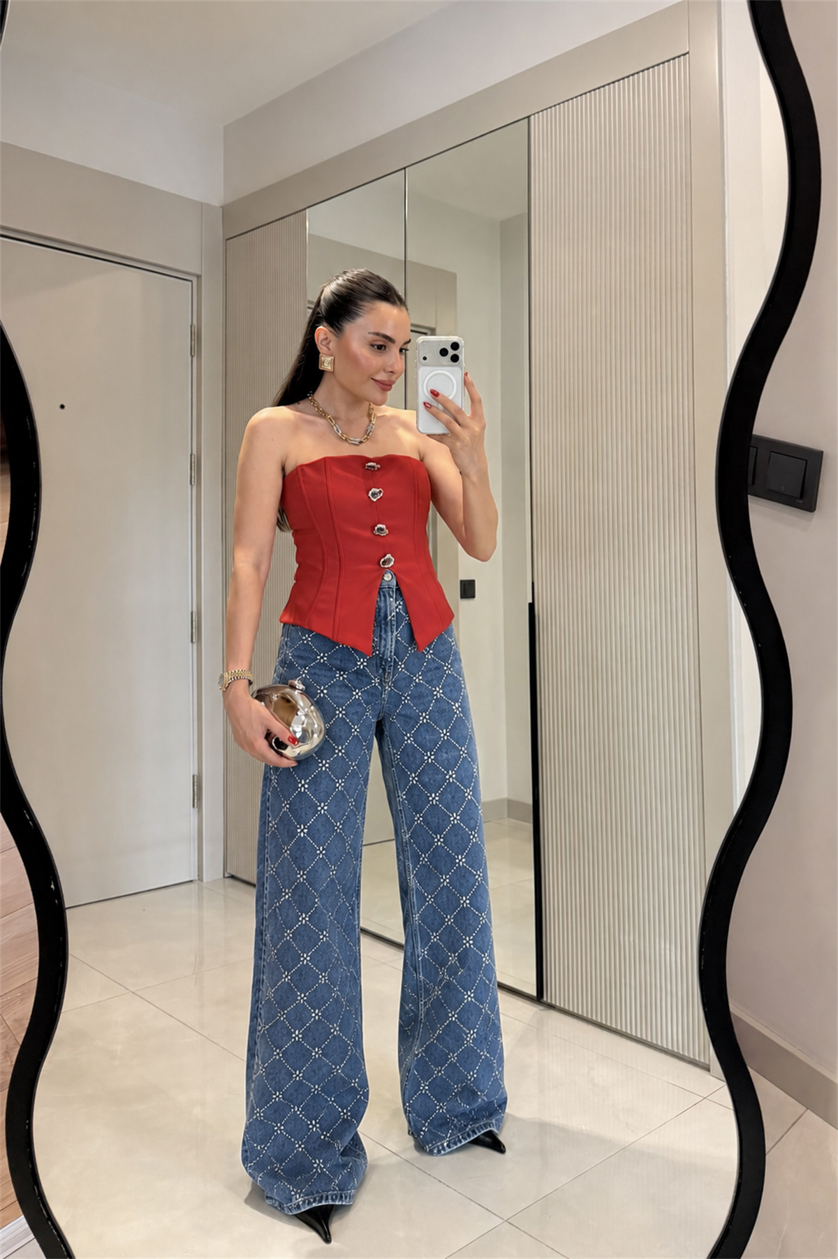 Belovi Midblue Taşlı Jean