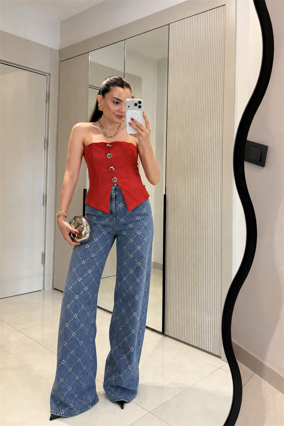 Belovi Midblue Taşlı Jean