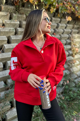 Bershka kırmızı sweat
