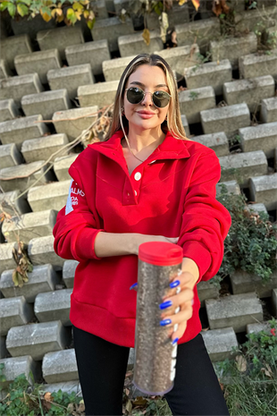 Bershka kırmızı sweat