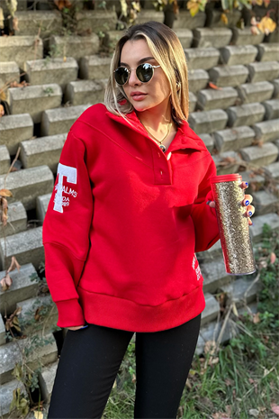 Bershka kırmızı sweat