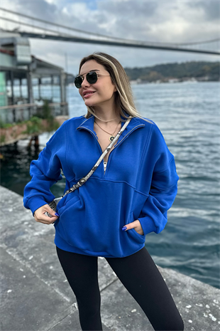Bershka saks mavi sweat