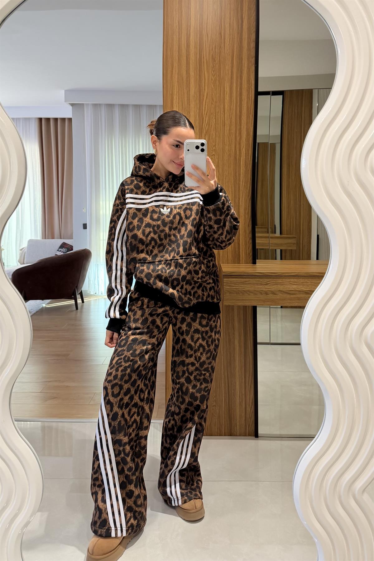 Bexley Leopar Şardonlu Eşofman Takımı