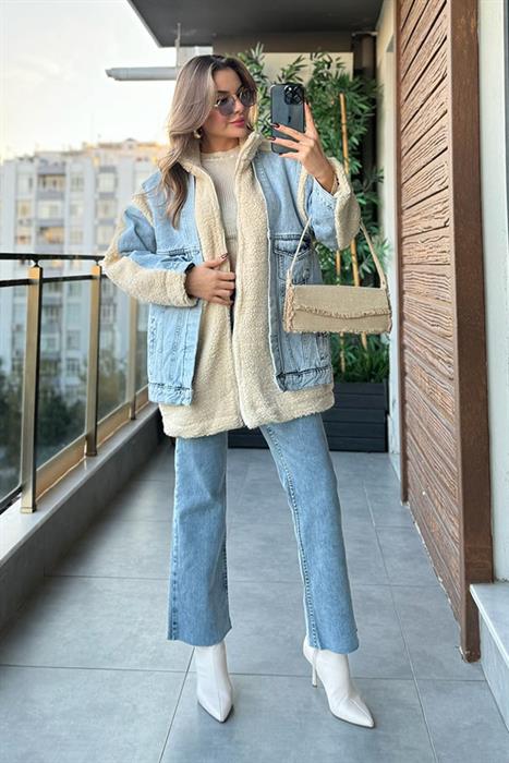 Blank Yüksek Bel Flare Jean - Lightblue