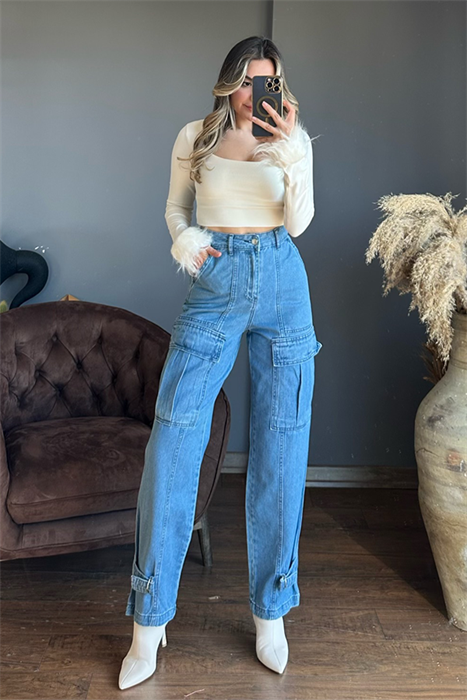 Blues cepli kargo pantolon