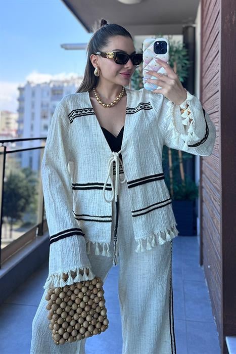 Boheme Püskül Detaylı Kimono