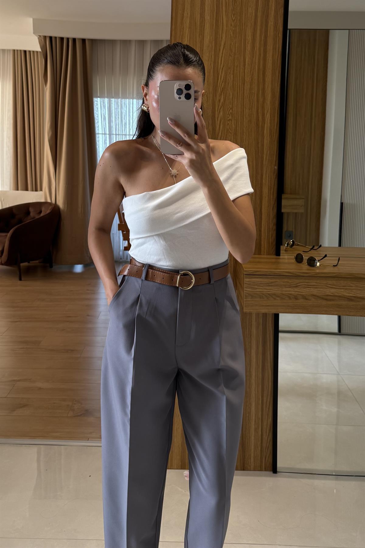 Boone Gri Havuç Kesim Pantolon