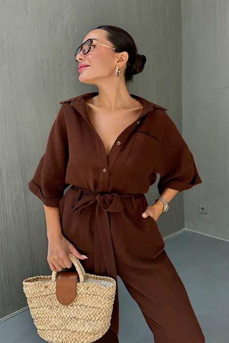 Bored Acı Kahve Müslin Tulum