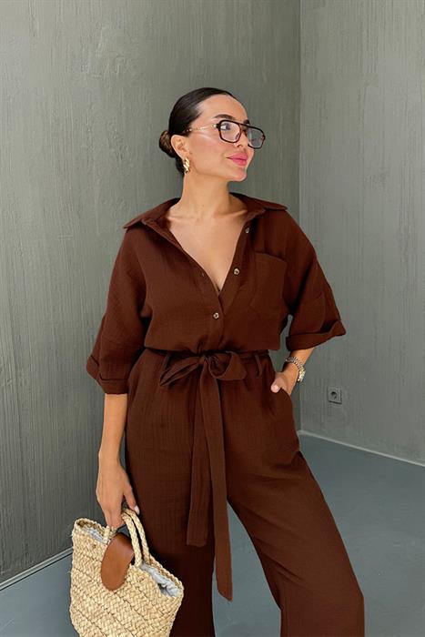 Bored Acı Kahve Müslin Tulum