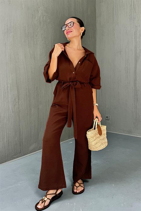 Bored Acı Kahve Müslin Tulum