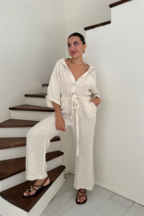 Bored Krem Müslin Tulum