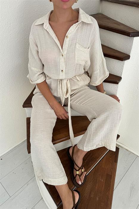 Bored Krem Müslin Tulum