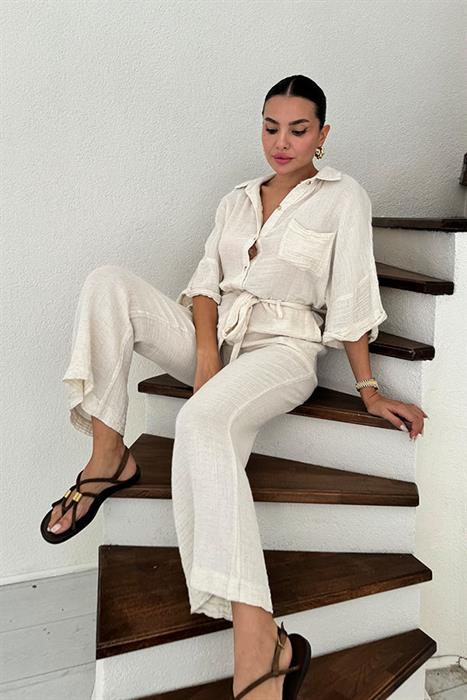 Bored Krem Müslin Tulum