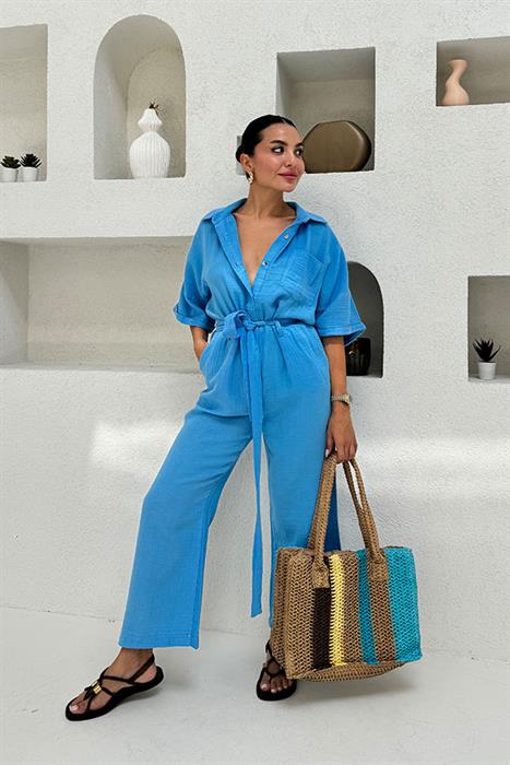 Bored Mavi Müslin Tulum