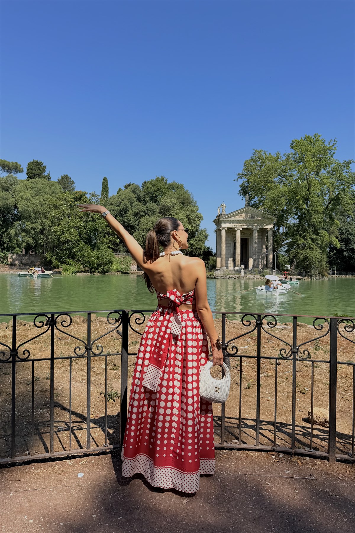 Borghese Kırmızı Puantiyeli Takım
