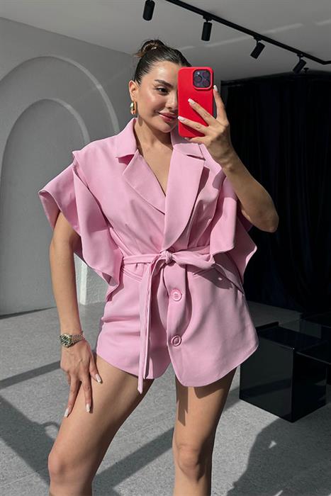 Brasil Tasarım Blazer Ceket - Pembe