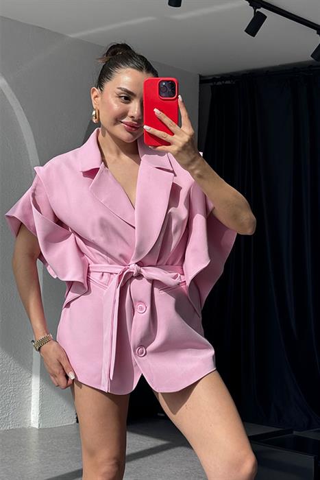 Brasil Tasarım Blazer Ceket - Pembe
