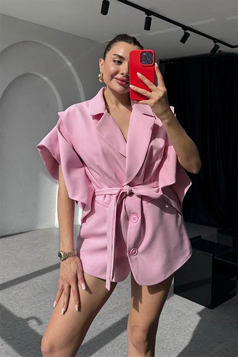 Brasil Tasarım Blazer Ceket - Pembe
