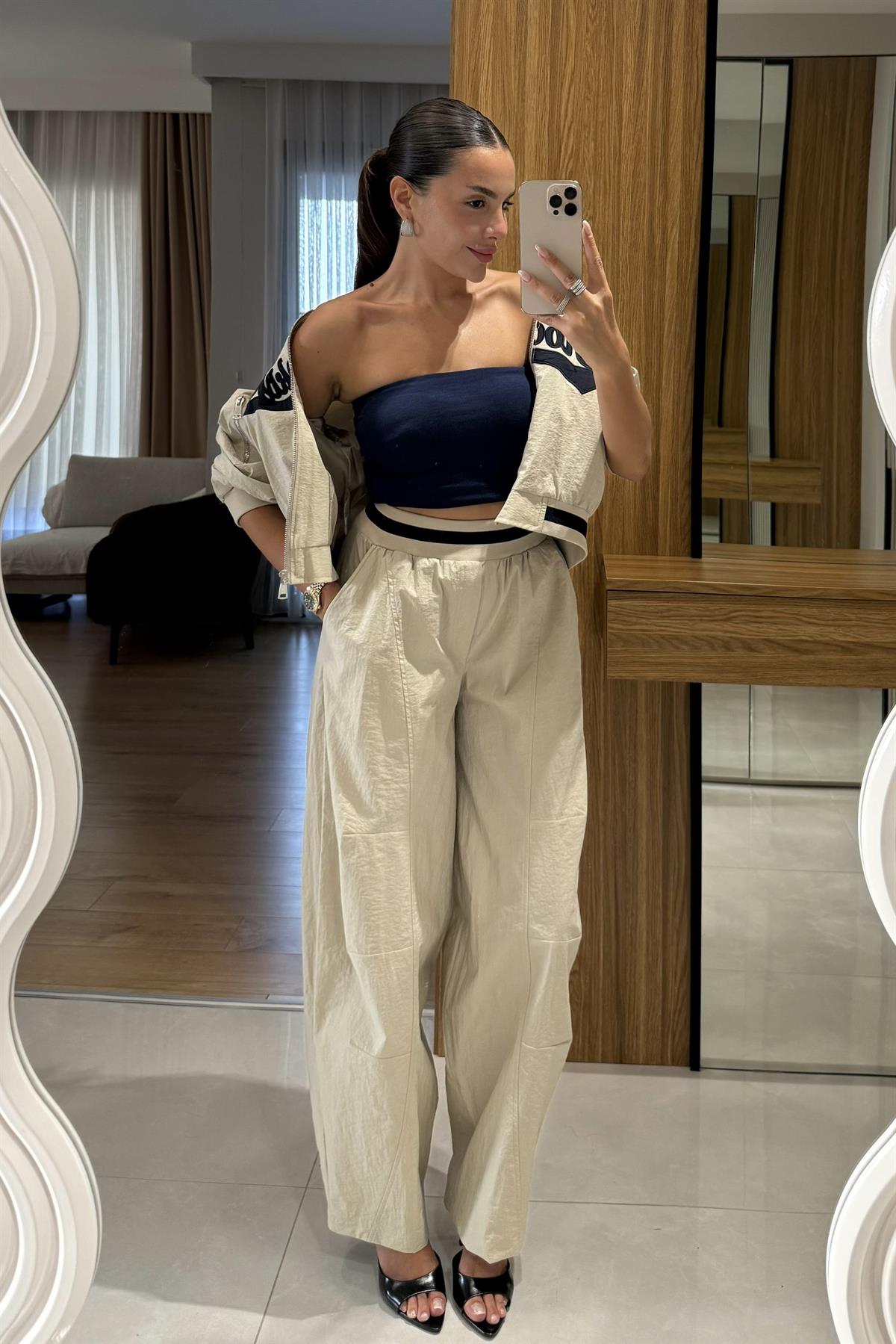 Broklyn Beli Lastikli Paraşüt Pantolon