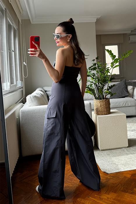 Brshk Fermuarlı Straplez Paraşüt Tulum