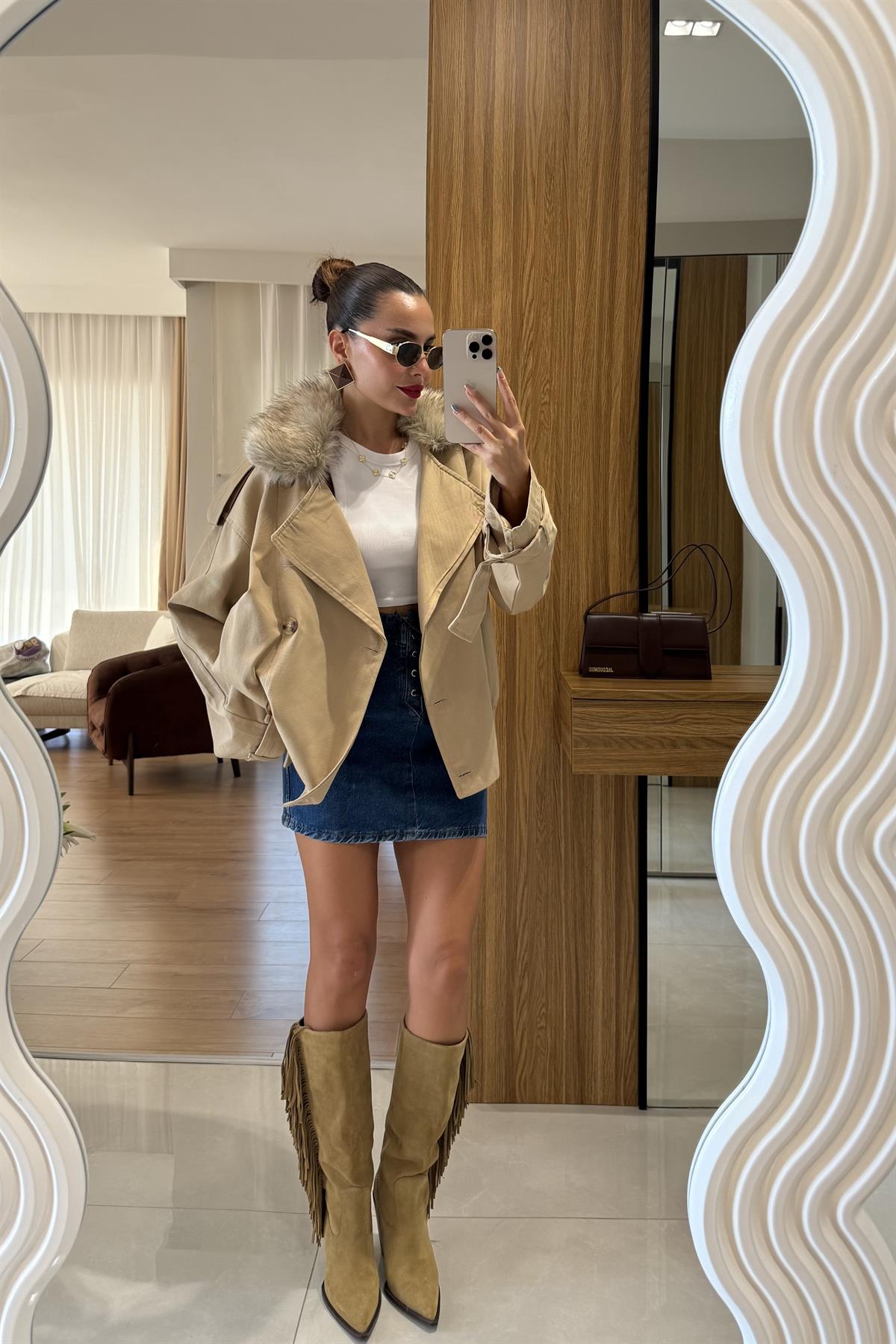 Cabral Vizon Çıkarılabilir Kürklü Trenç