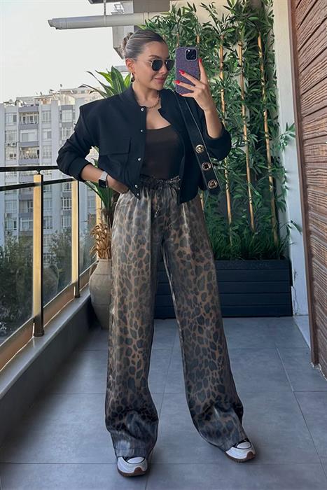 Cady Parlak Leopar Palazzo