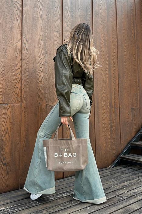 Calderon Geniş Paça Yıkamalı Yeşil İspanyol Jean