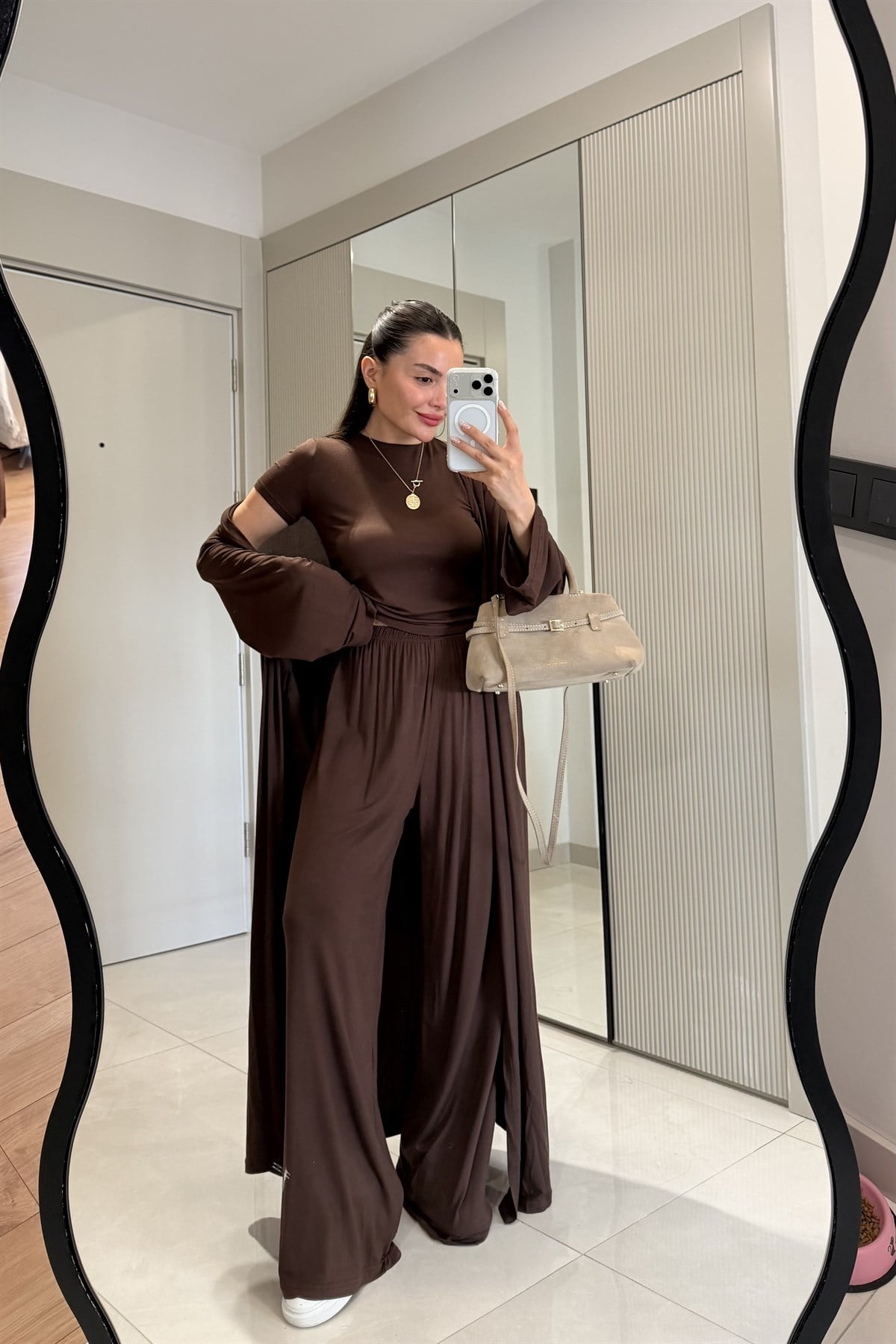 Calista Kahve Üçlü Salaş Takım