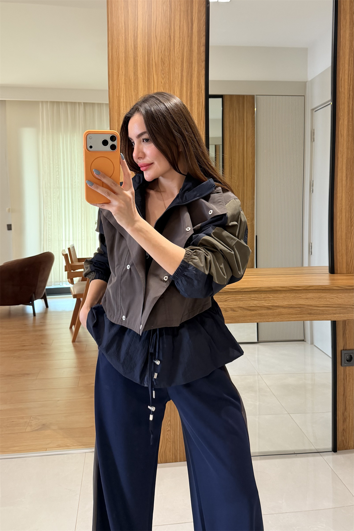 Camila Lacivert Trenç Detay Takım