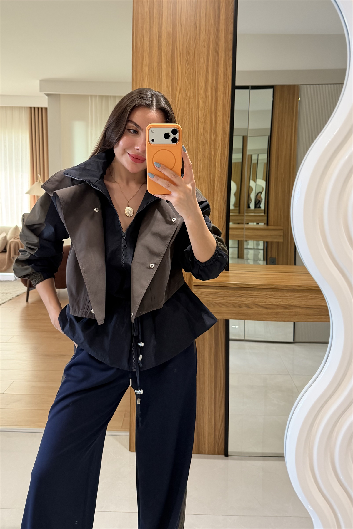 Camila Lacivert Trenç Detay Takım