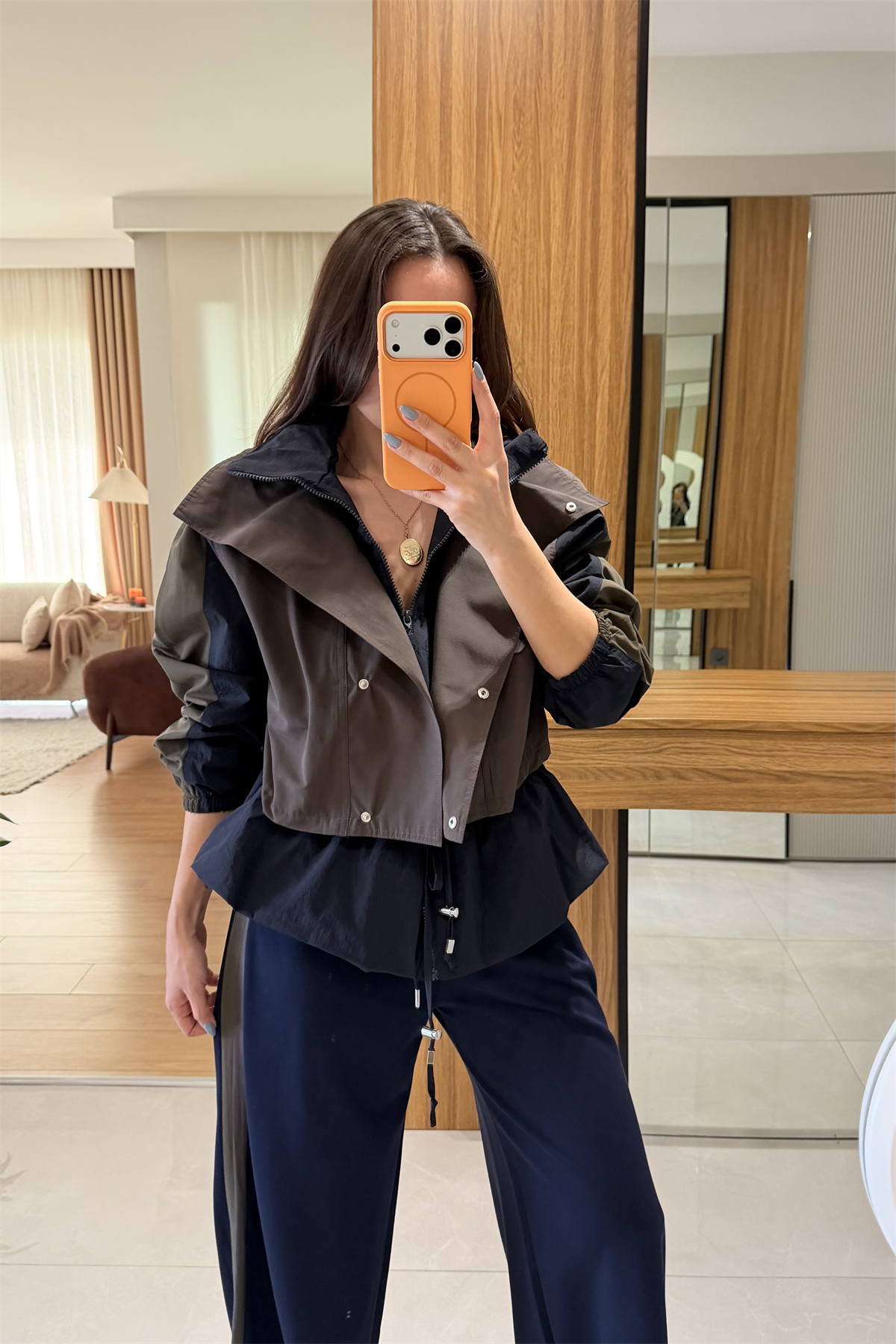 Camila Lacivert Trenç Detay Takım