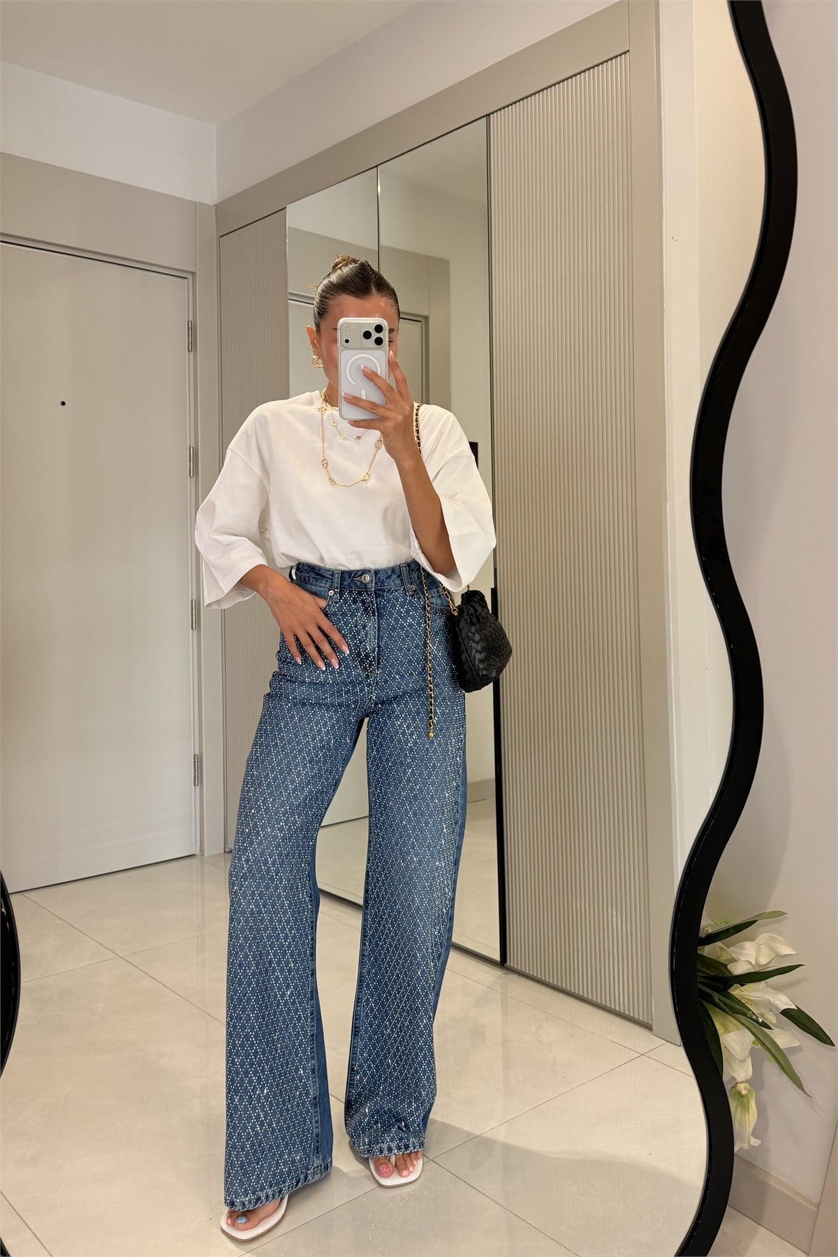 Camper Midblue Taşlı Jean