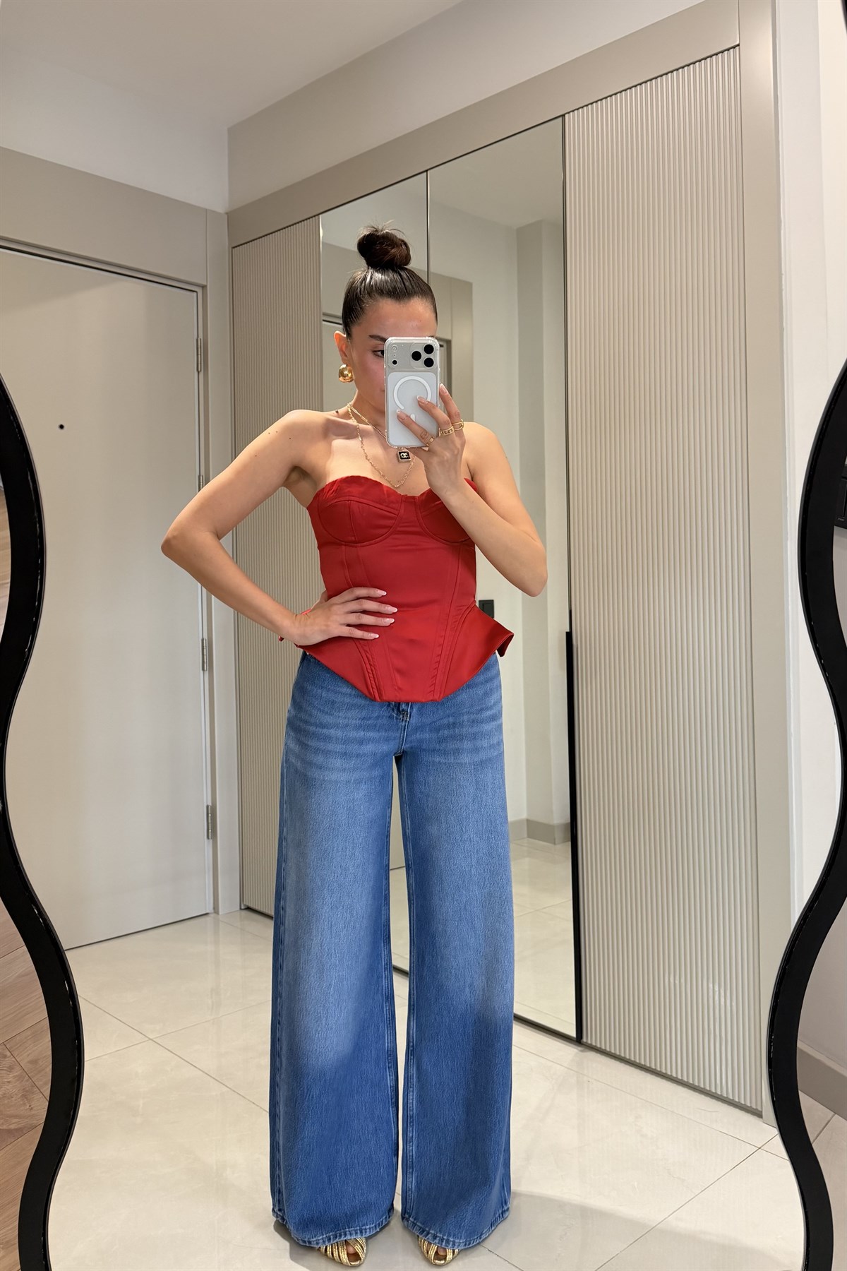 Camy Midblue Wide Leg Jean