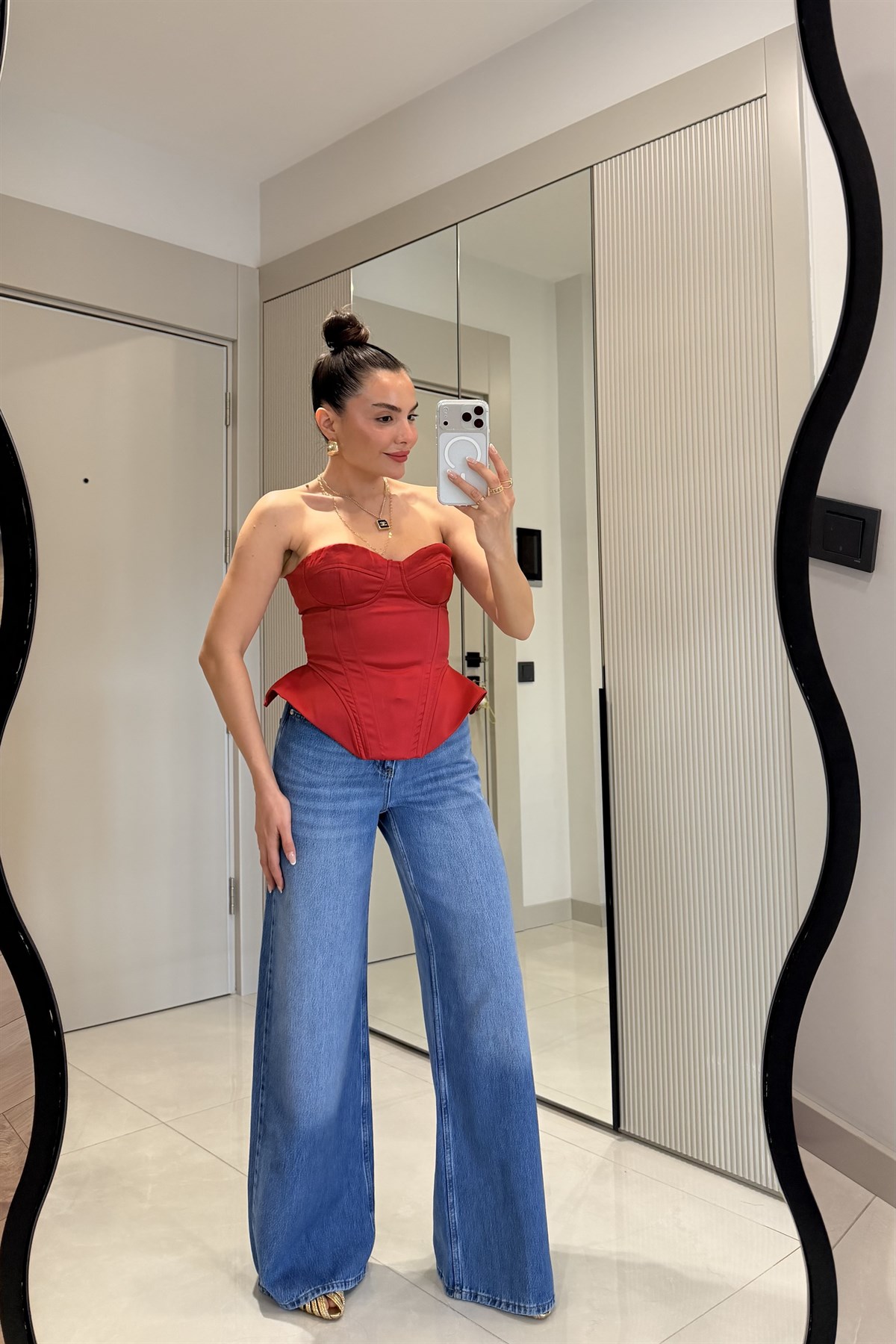Camy Midblue Wide Leg Jean