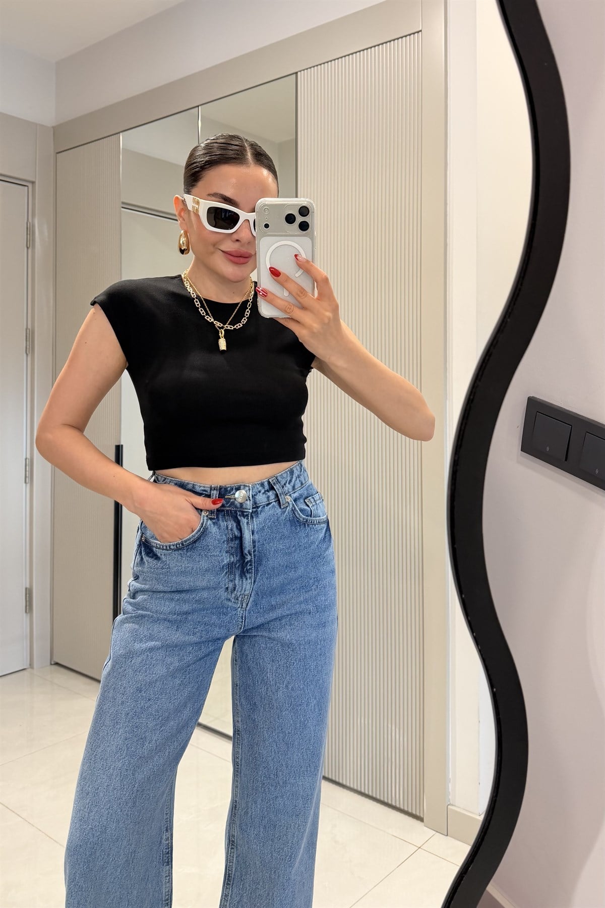 Candy Siyah Basic Dilvin Crop Top
