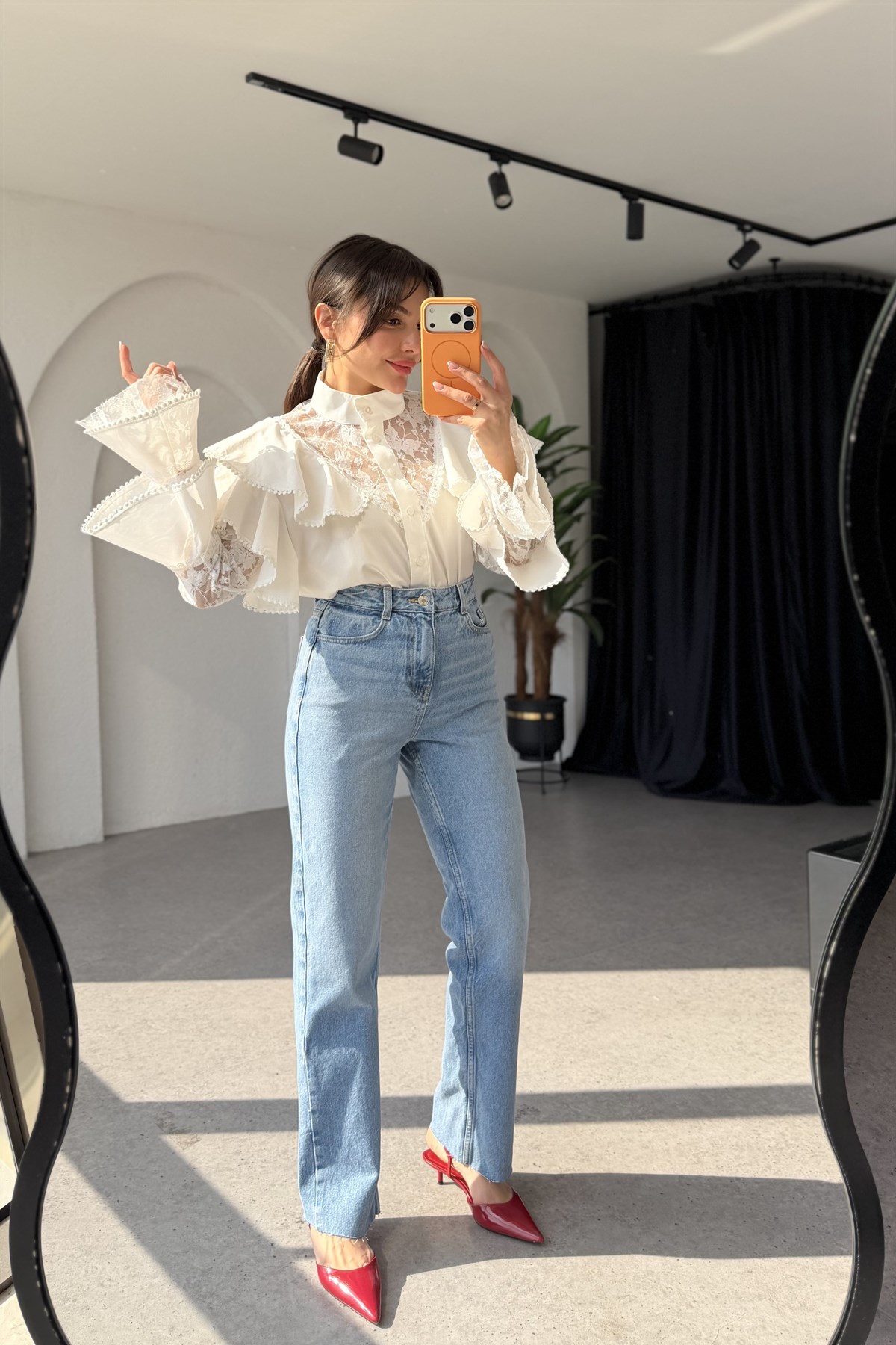 Canha Lightblue Yüksek Bel Straight Jean