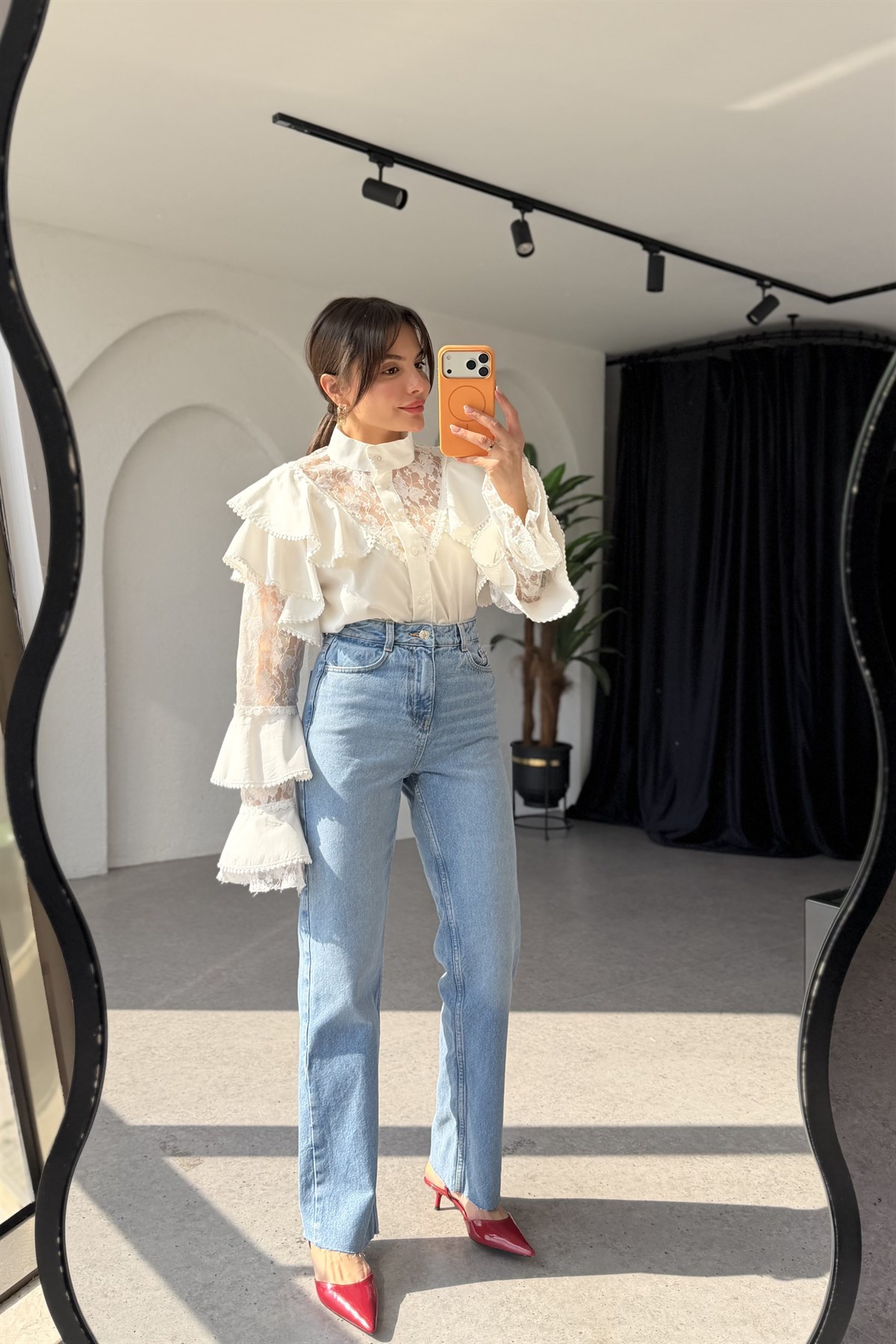 Canha Lightblue Yüksek Bel Straight Jean