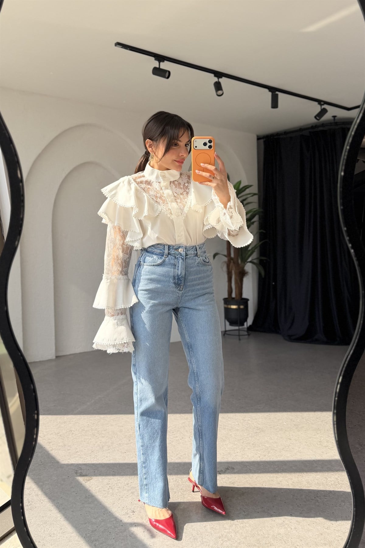 Canha Lightblue Yüksek Bel Straight Jean