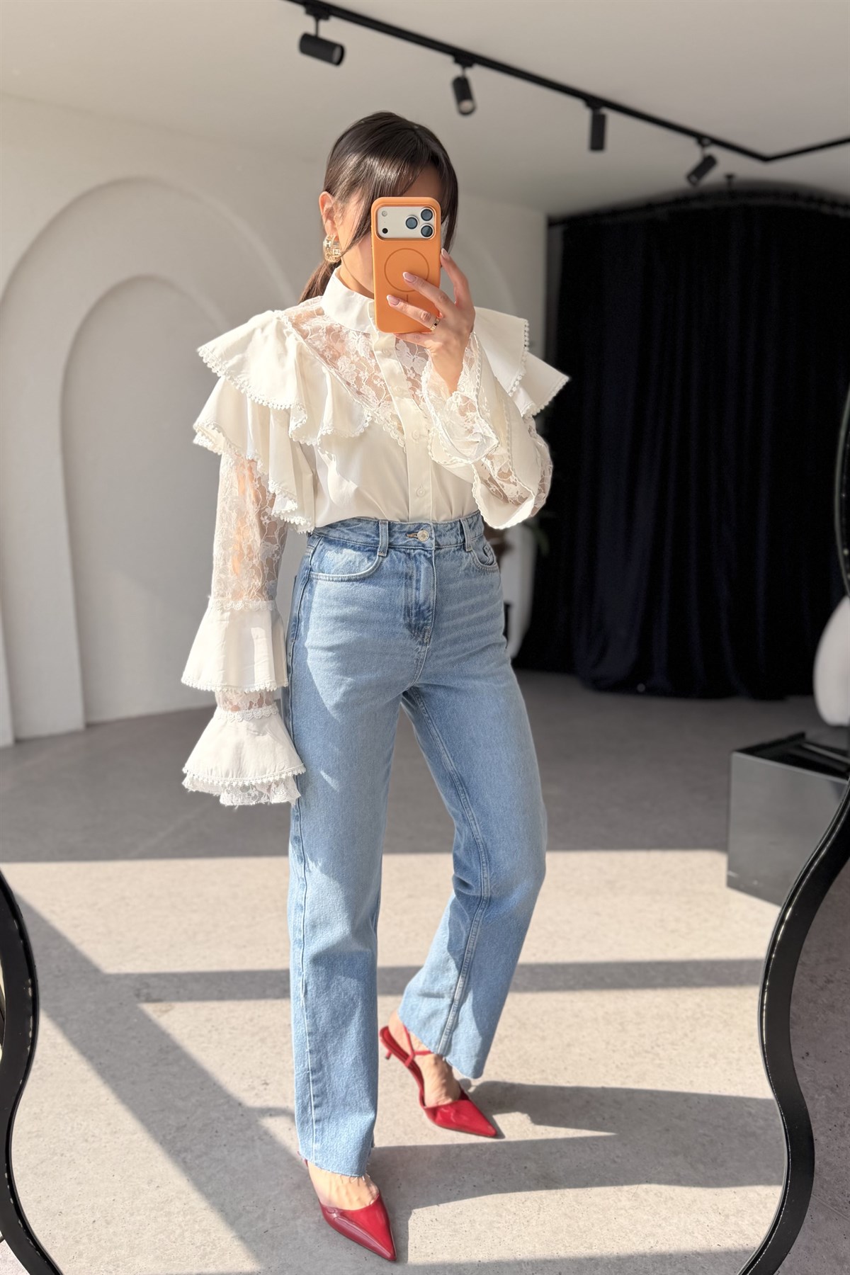 Canha Lightblue Yüksek Bel Straight Jean