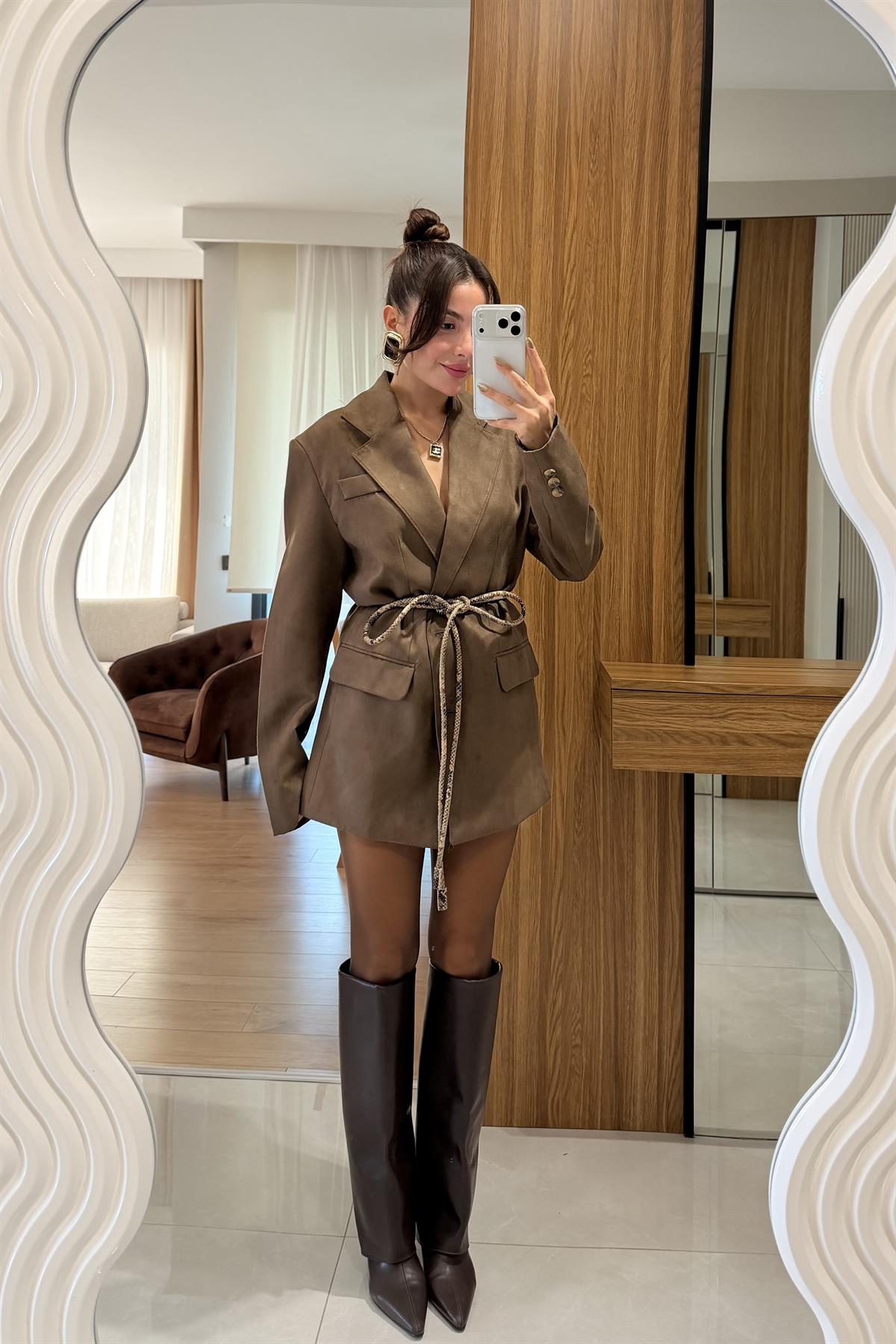Cannie Camel Süet Blazer