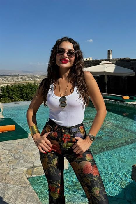 Cappodocia Çiçekli Tasarım Jean