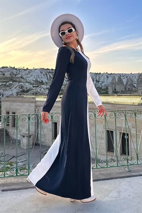 Lavicert - Beyaz Tasarım Elbise