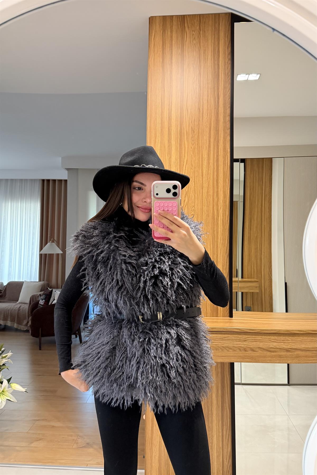 Carlos Gri Kürk Yelek 