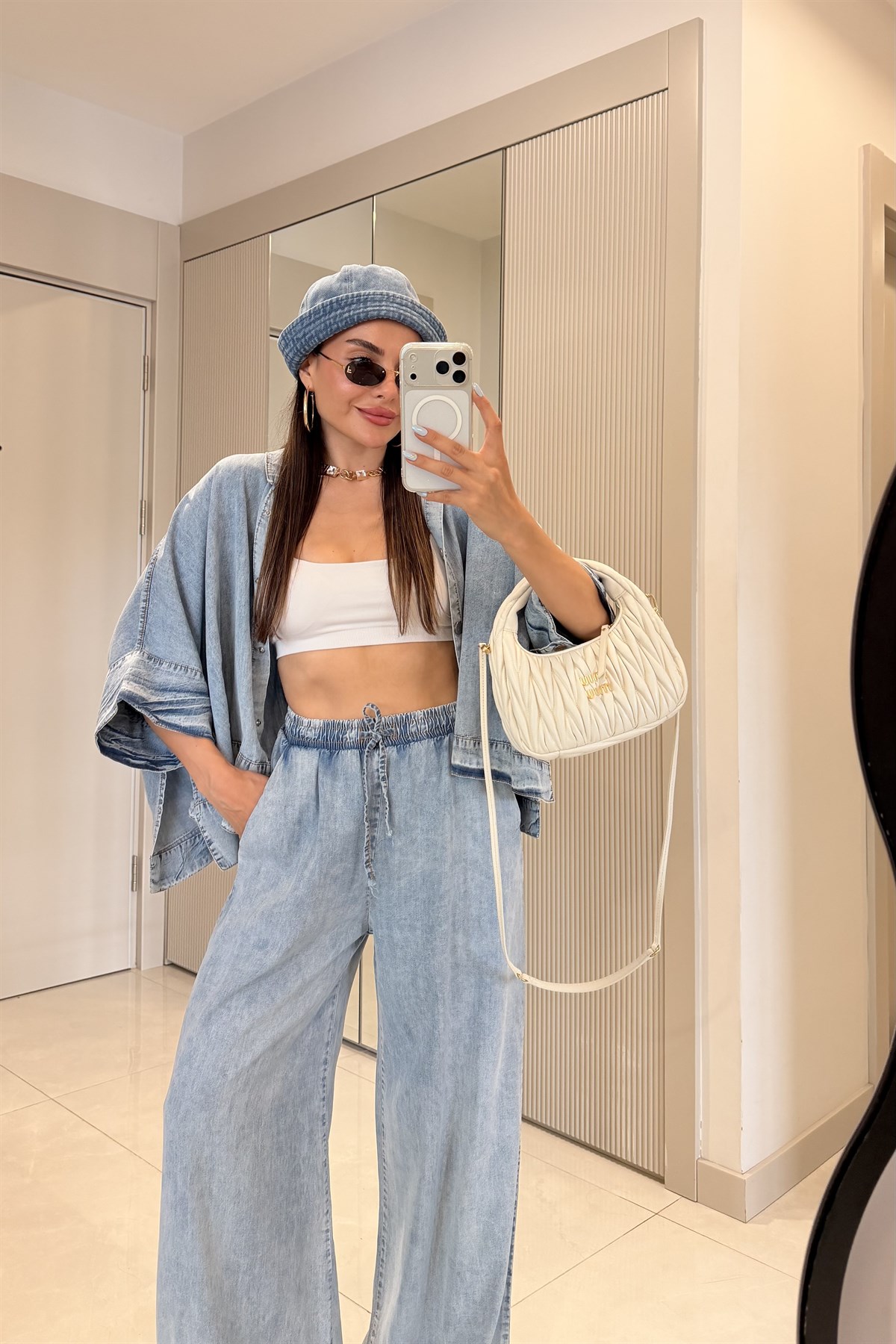 Cartella Lightblue Tensel Denim Takım