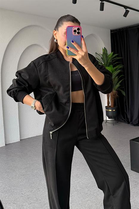 Cassidy Siyah Süet Takım