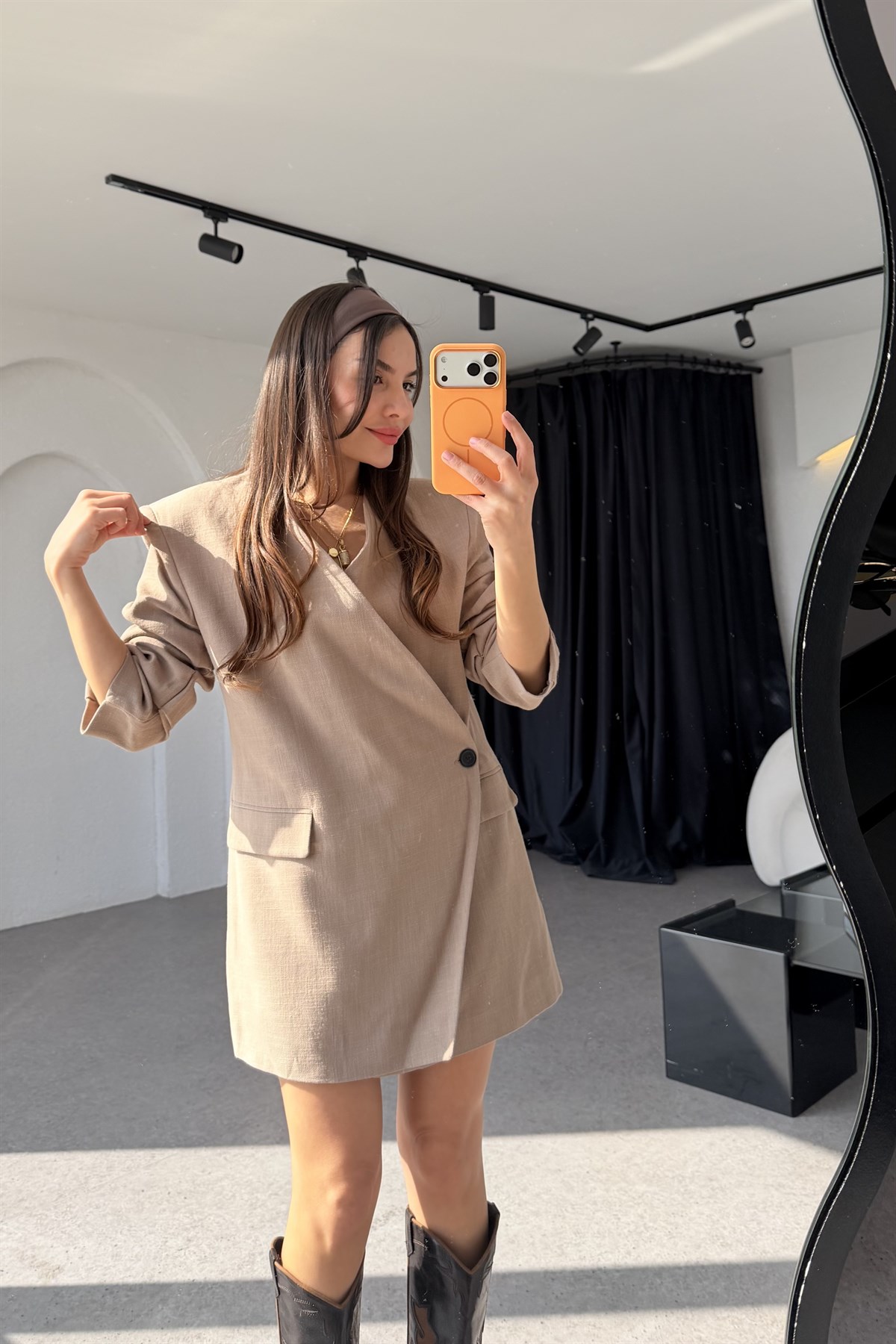 Catia Vizon Etek Blazer Keten Takım