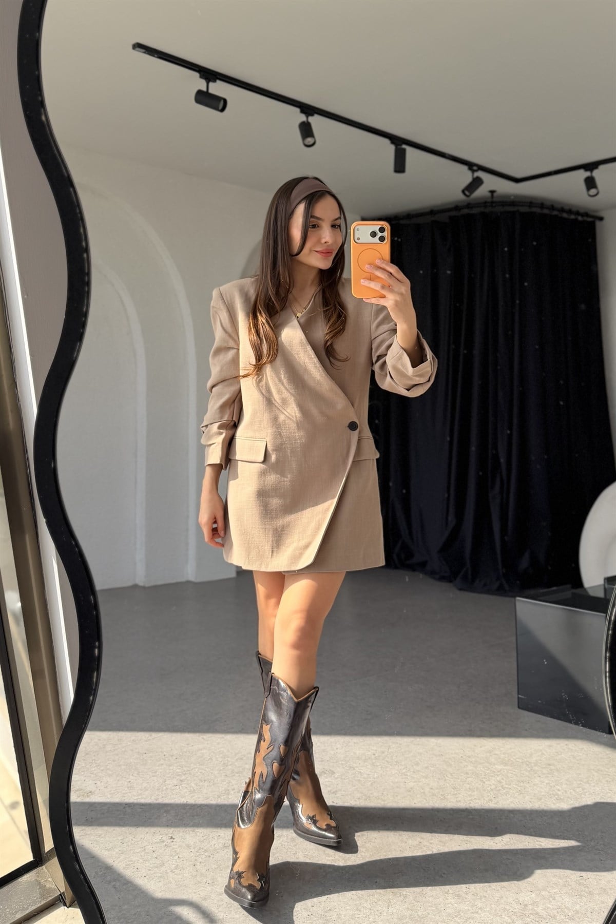 Catia Vizon Etek Blazer Keten Takım