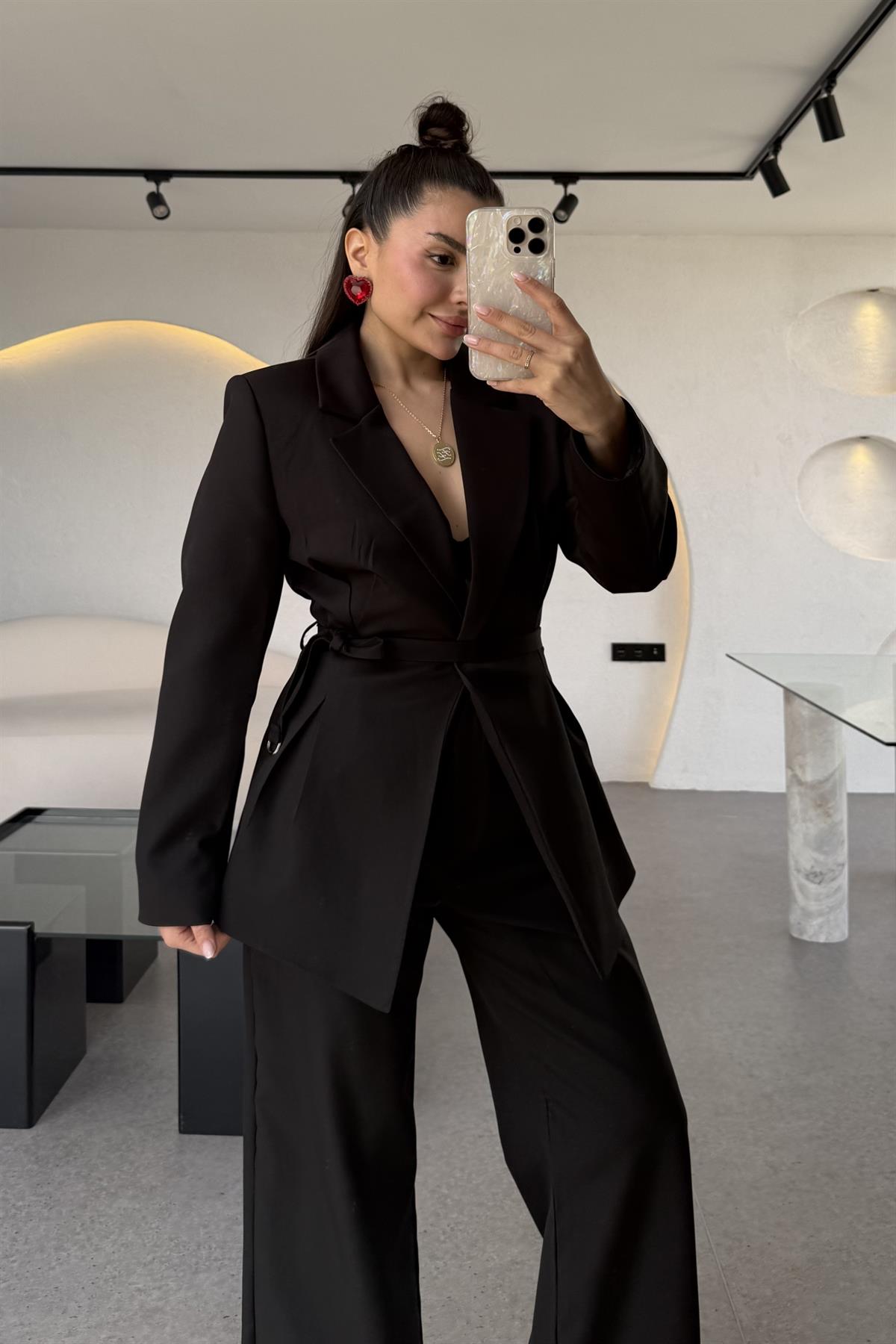 Celebration Siyah Premium Blazer Pantolon Takım