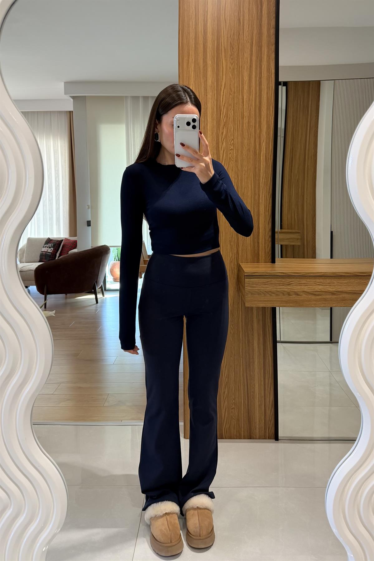 Celestia Lacivert İspanyol Modal Tayt