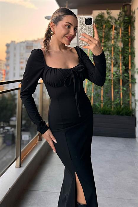 Cena Fitilli Siyah Elbise